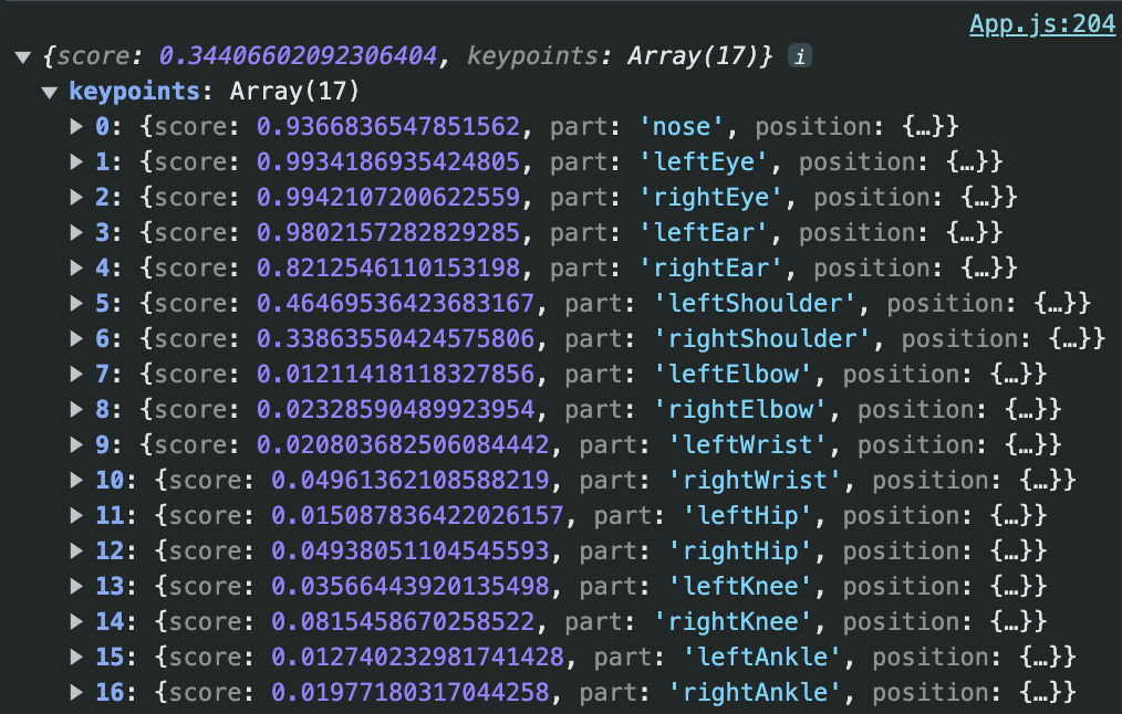 Score console log