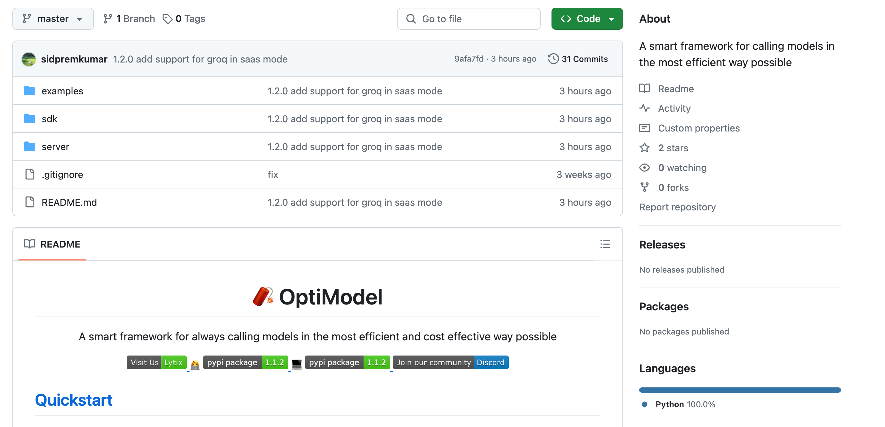 Optimodel Github Repo