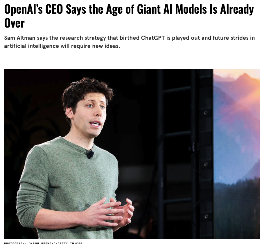 Sam Altman on Large Models